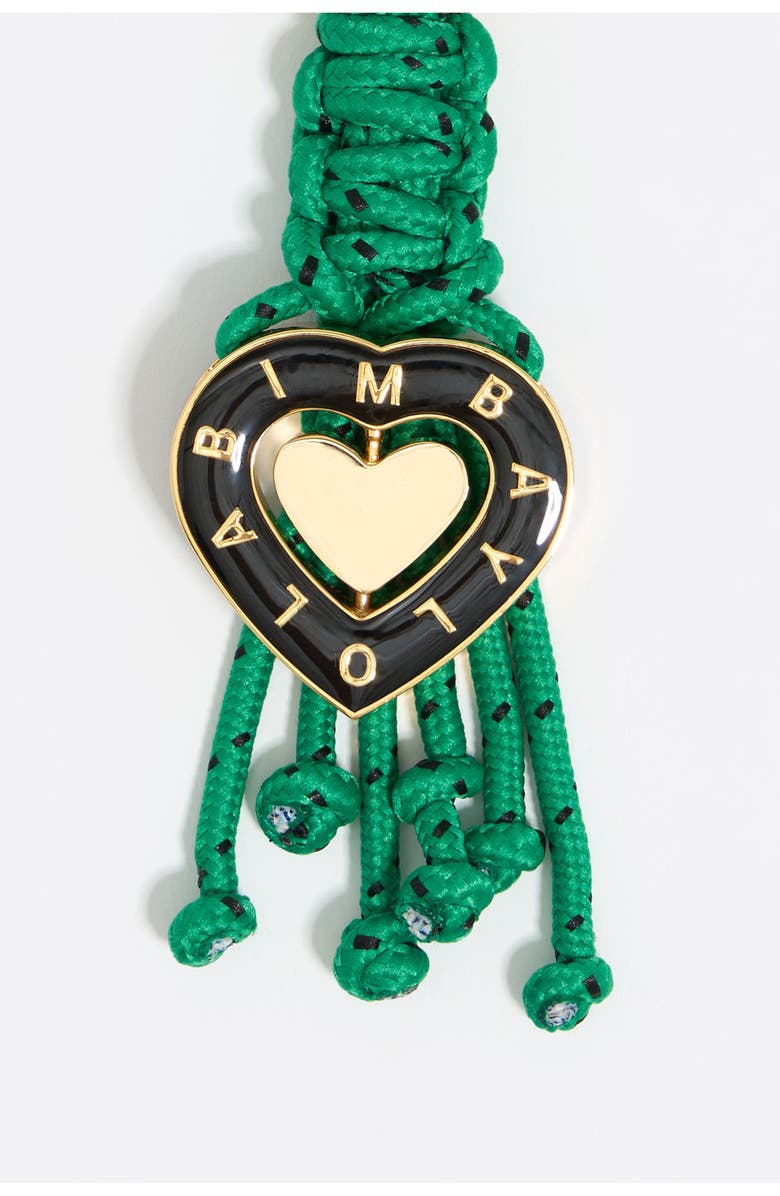 Bimba y Lola Heart key ring with ropes, Alternate, color, Black