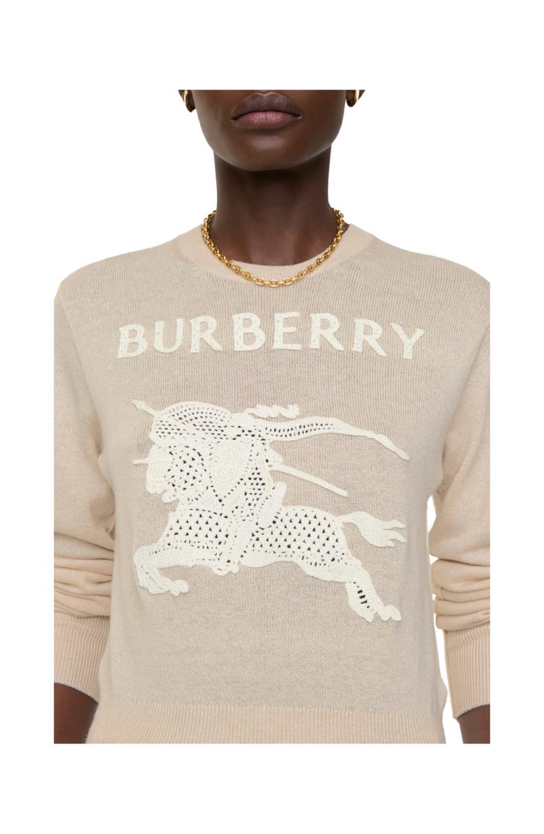 Burberry EKD Cotton Wool Sweater, Alternate, color, Easel Beige