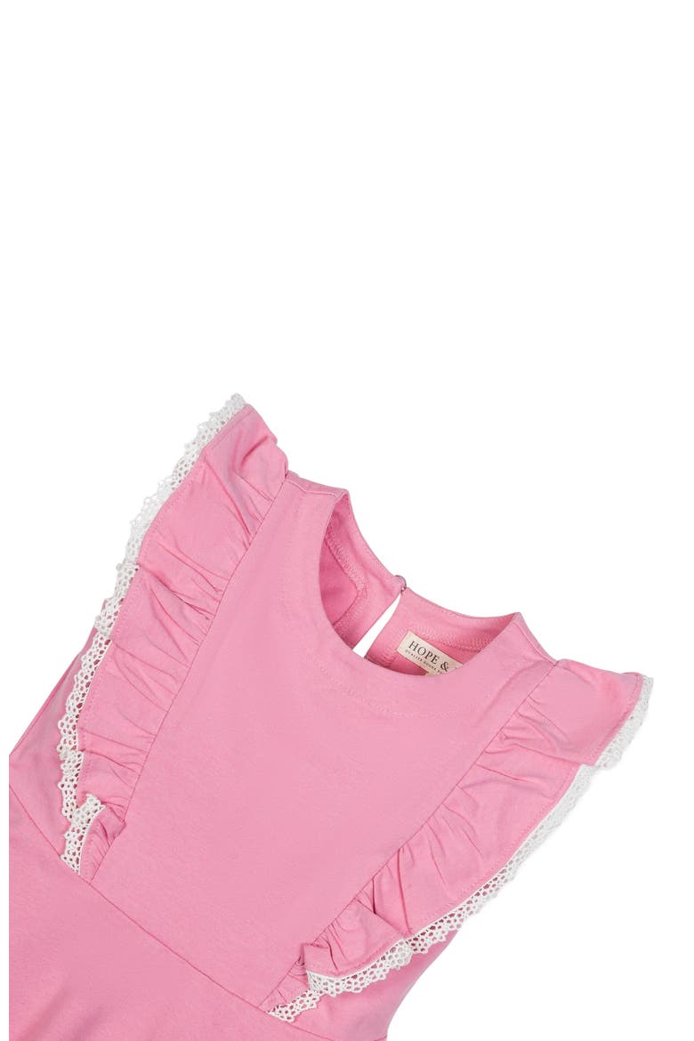 Girls' Organic Sleeveless Knit Pinafore Dress, Kids, Alternate, color, Classic Pink