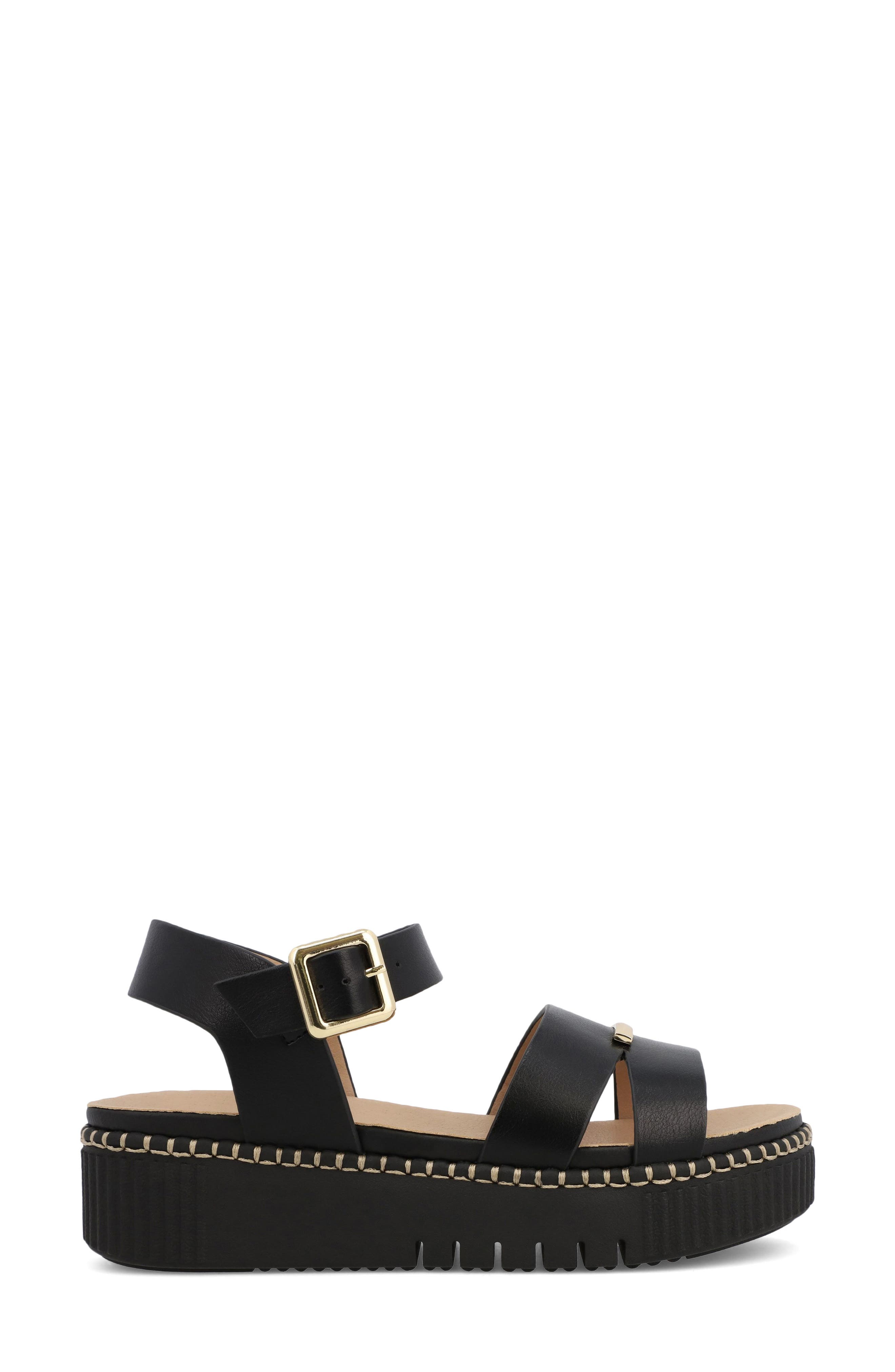 MIA Jacklyn Ankle Strap Platform Sandal, Alternate, color, Black