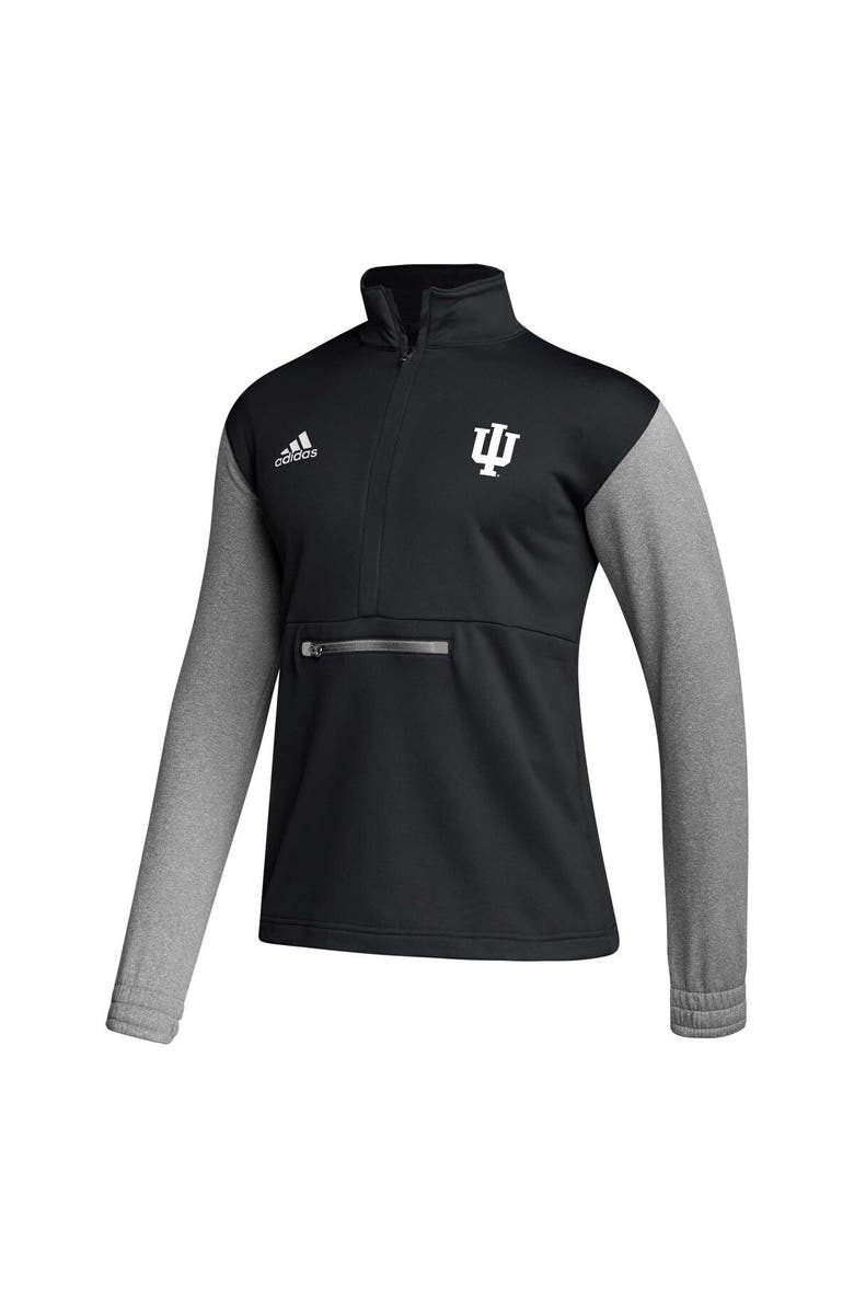 adidas Men's adidas Black Indiana Hoosiers Sideline AEROREADY Half-Zip Top, Alternate, color, Black
