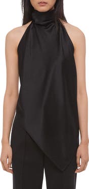 Helmut Lang Tie Scarf Sleeveless Silk Top
