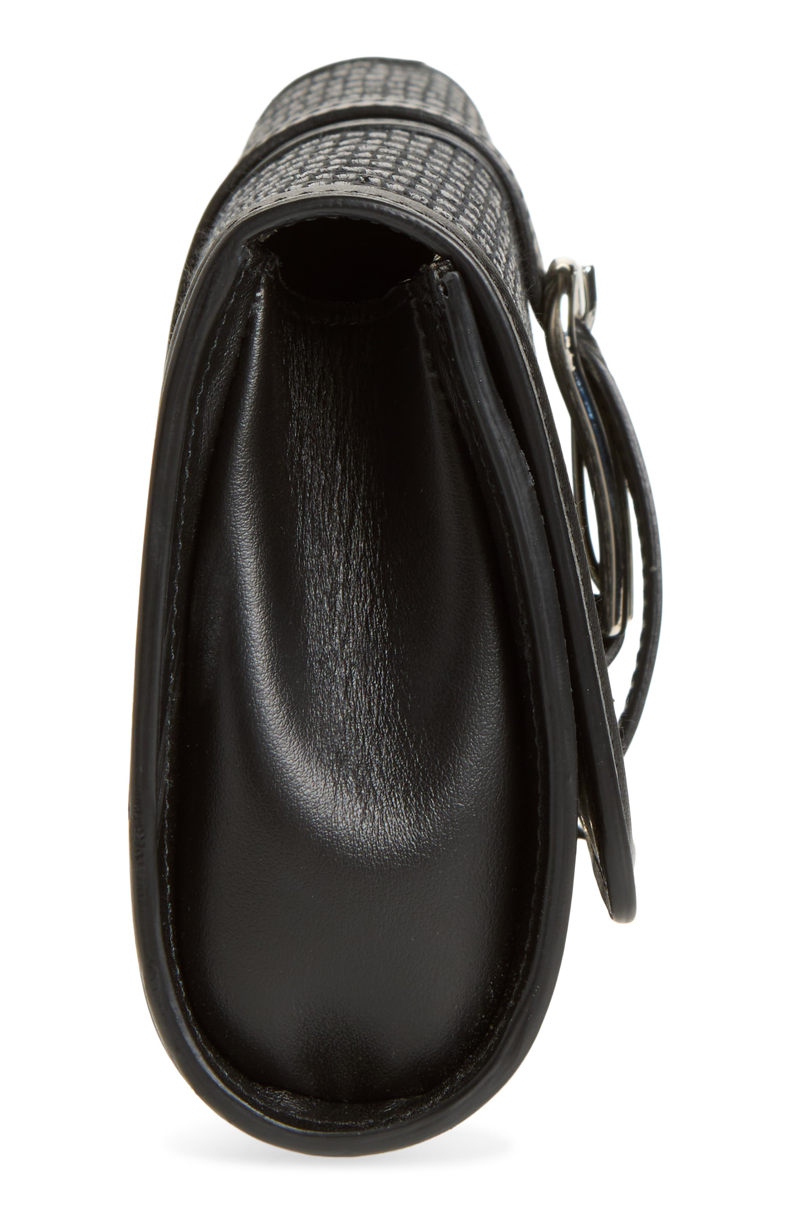 LIFFNER Belted Raffia Clutch, Alternate, color, Black