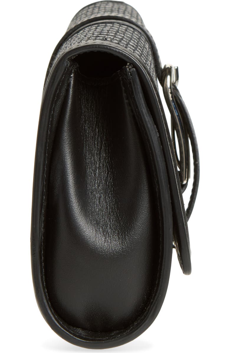 LIFFNER Belted Raffia Clutch, Alternate, color, Black
