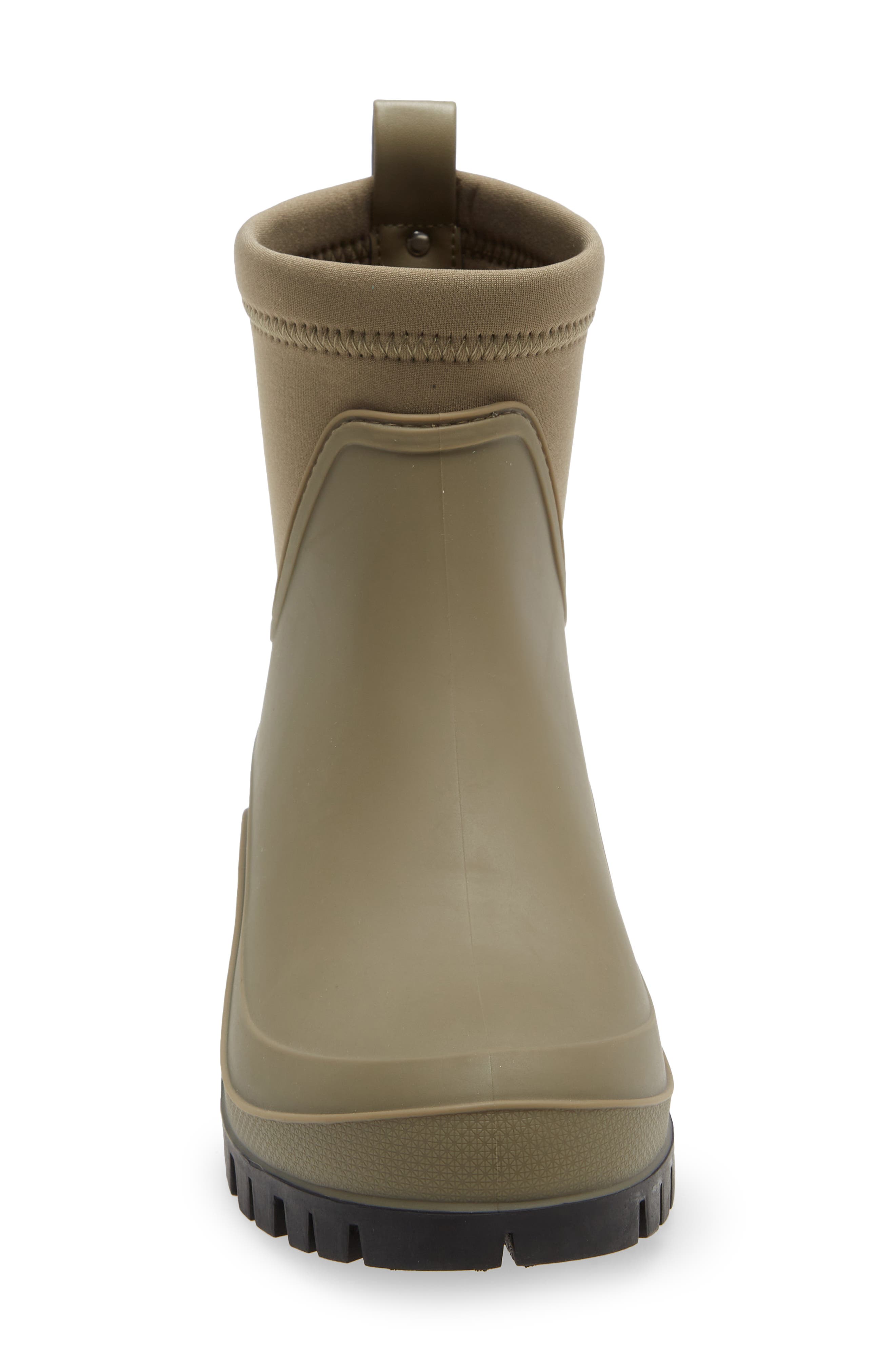 Louisa Mixed Media Waterproof Rain Boot, Alternate, color, FERN GREEN/ BLACK
