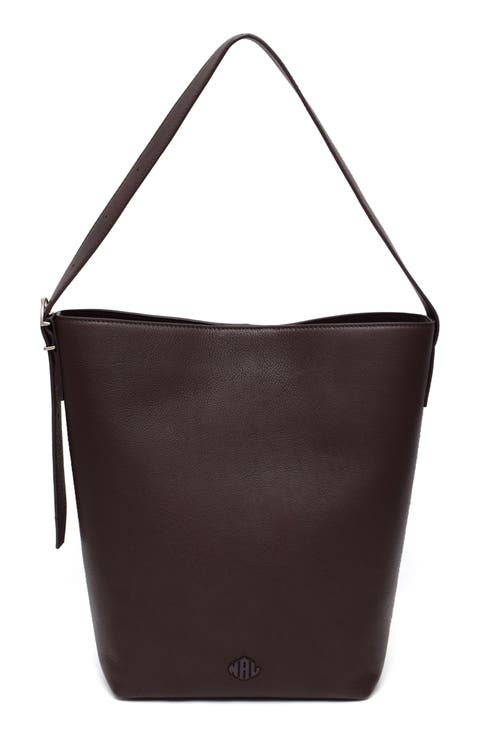 Jayden Large Leather Bucket Bag