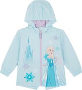 Disney Frozen Queen Elsa Hooded Zip-Up Rain Jacket