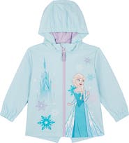 Disney Frozen Queen Elsa Hooded Zip-Up Rain Jacket