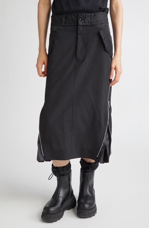 スカート sacai Long pleated skirt Sacai Striped Pleated Skirt - Raleigh Vintage