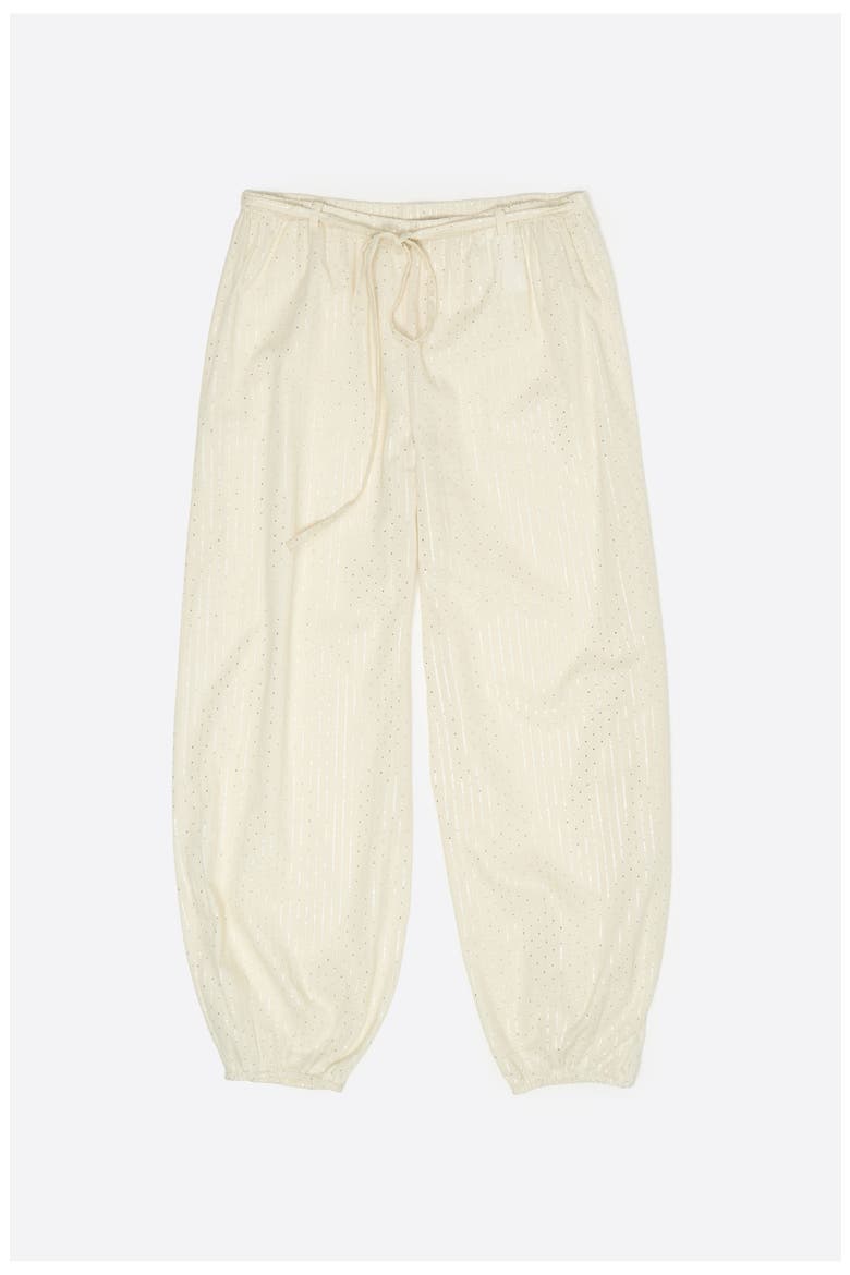 Metallic Polka Dot Harem Trousers, Alternate, color, BEIGE