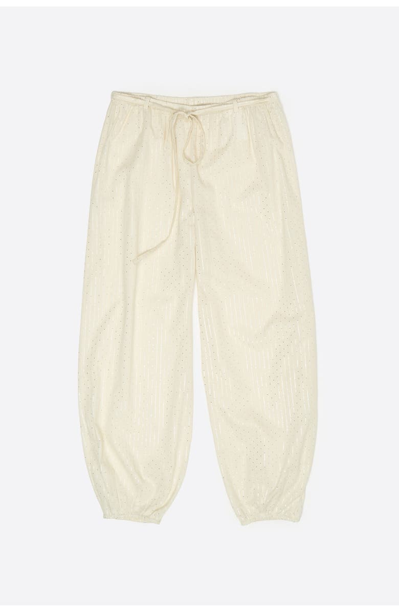 Bimba y Lola Metallic Polka Dot Harem Trousers, Alternate, color, Beige