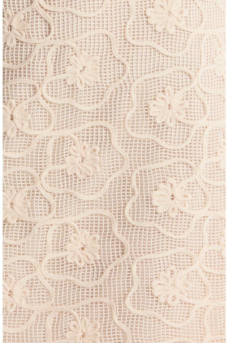 Embroidered High Waist Miniskirt, Alternate, color, WHITE SWAN