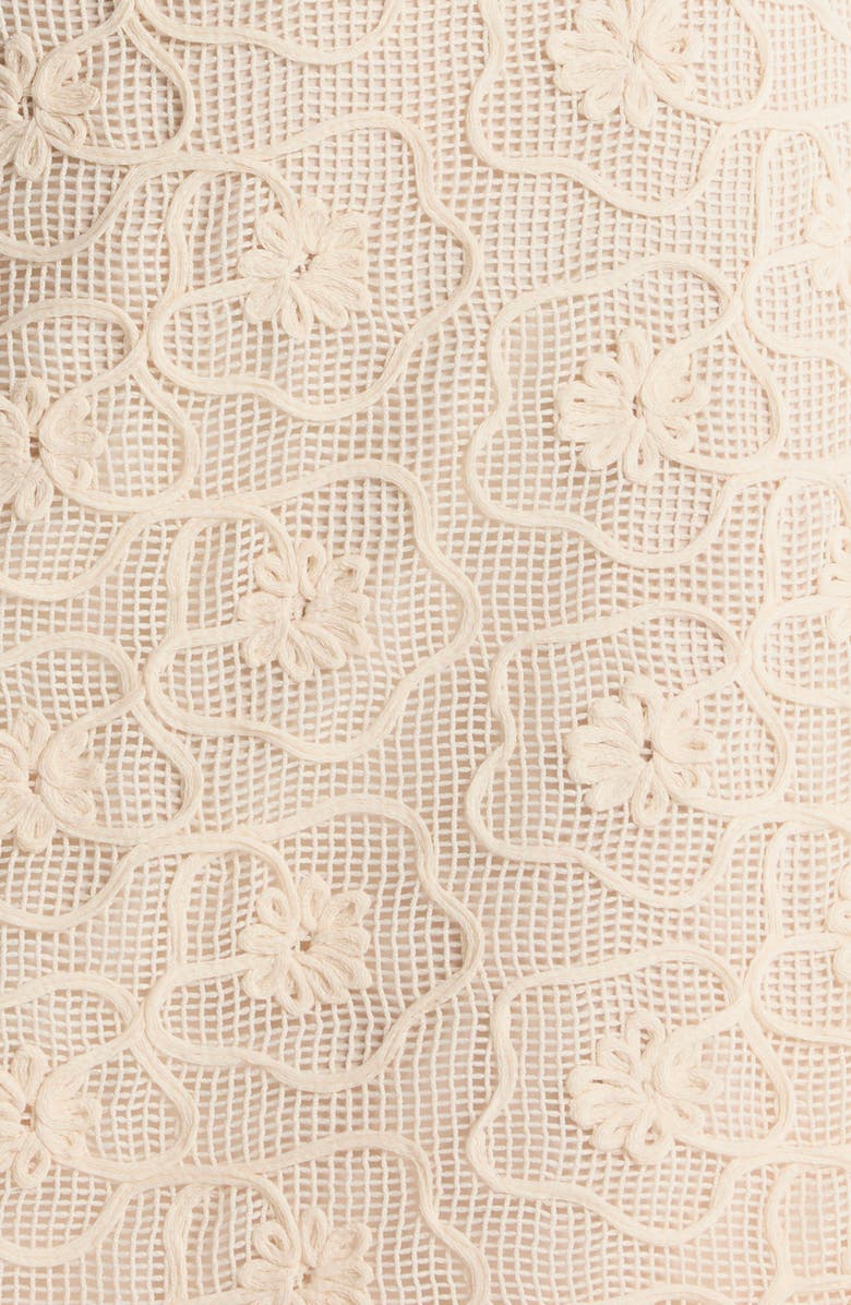 Laundry by Shelli Segal Embroidered High Waist Miniskirt, Alternate, color, White Swan