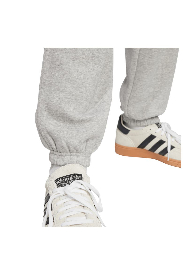 Essentials Trefoil Lifestyle Fleece Sweatpants, Alternate, color, MGREYH