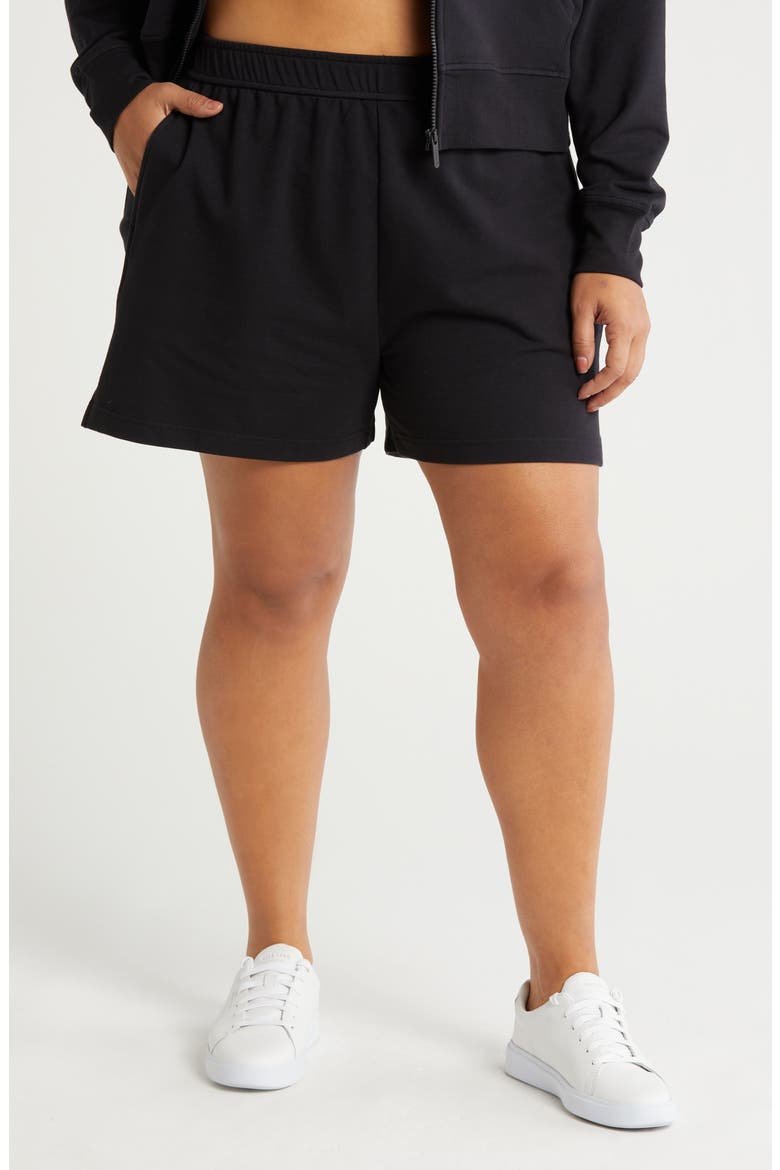 Swoop Terry Shorts, Main, color, BLACK