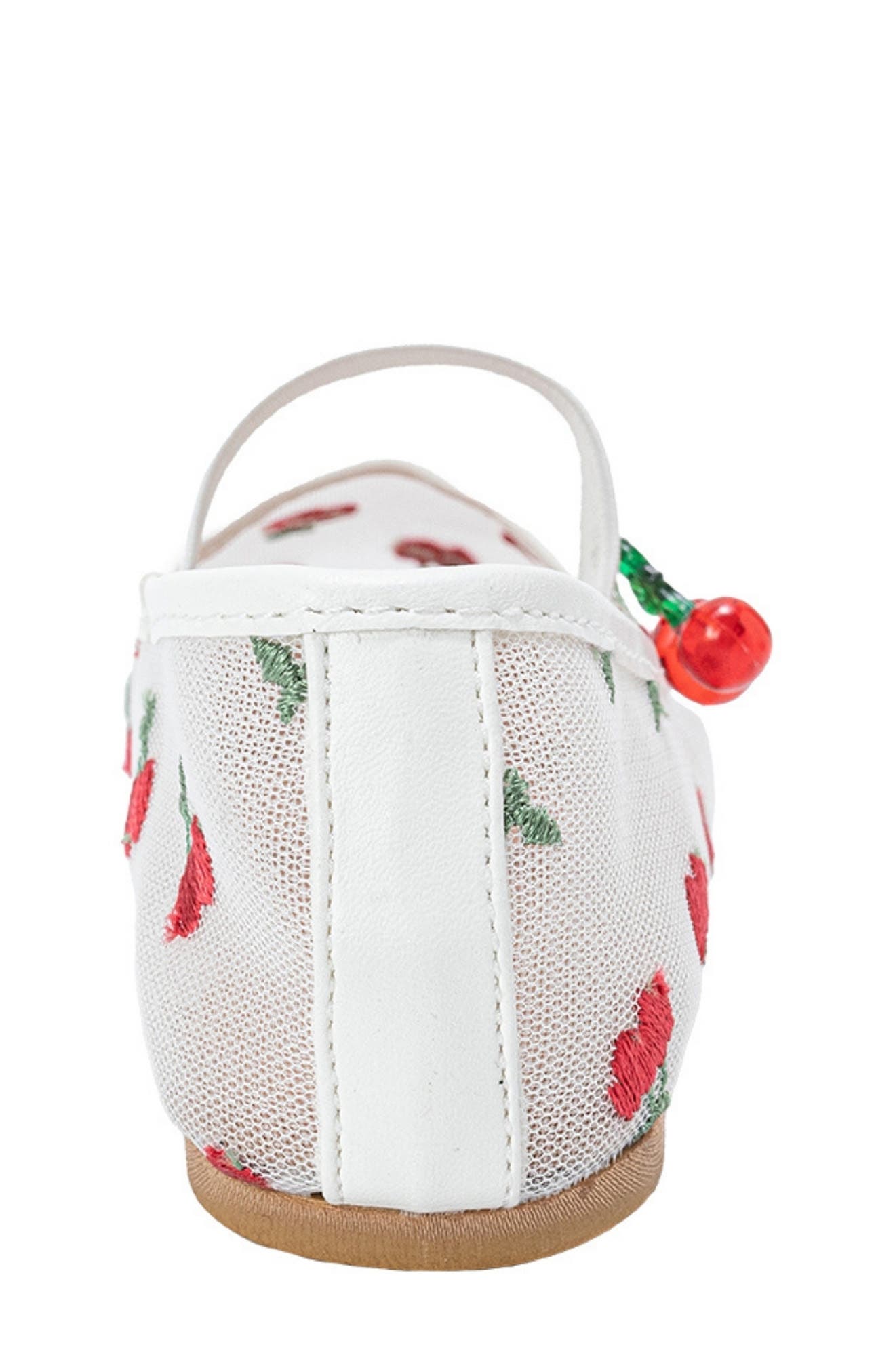 bebe Sweetie Mary Jane Flat, Alternate, color, White