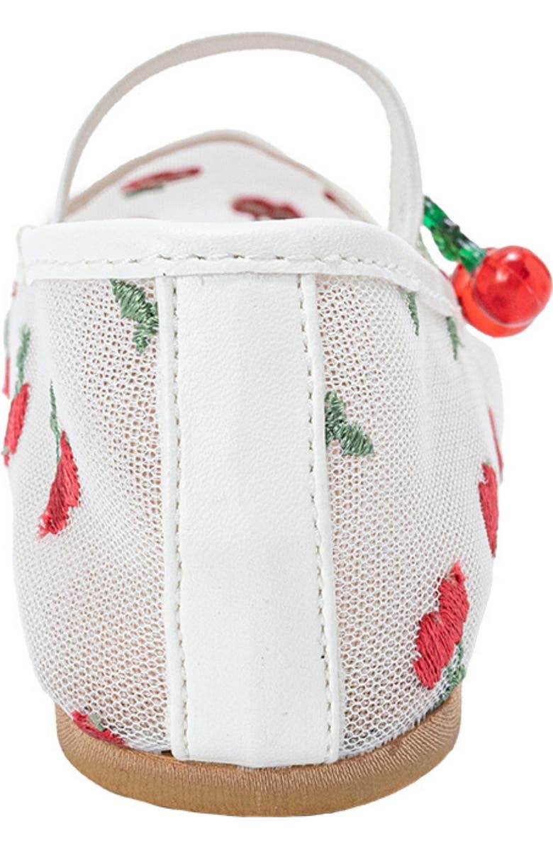 bebe Sweetie Mary Jane Flat, Alternate, color, White