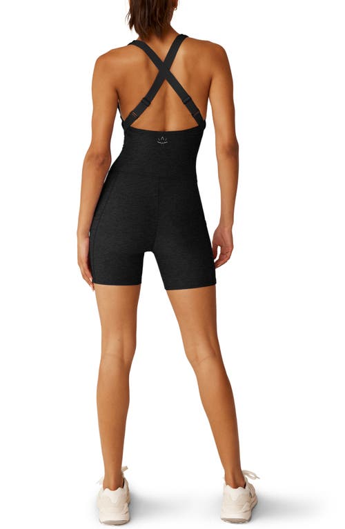 Beyond Yoga Spacedye Get Up And Go Pocket Biker Jumpsuit In Darkest Night
