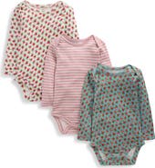 Mini Boden Kids' 3-Pack Pointelle Bodysuits