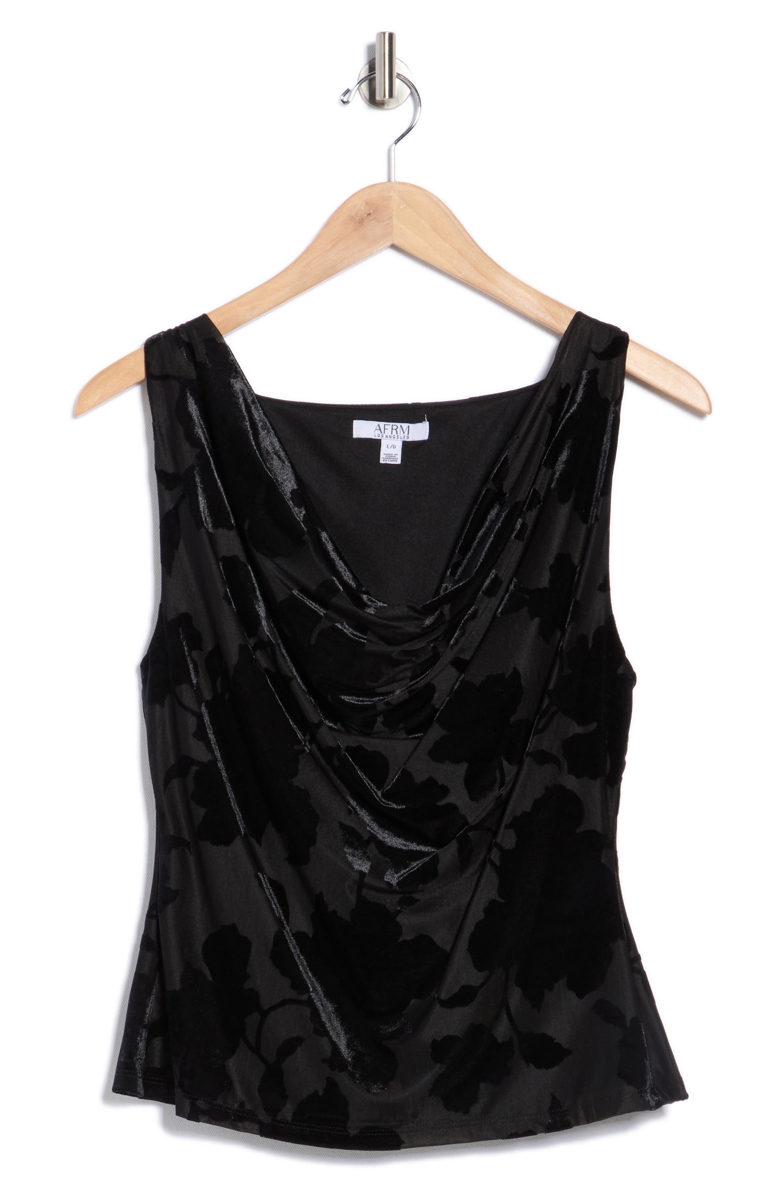 AFRM LOS ANGELES Gia Burnout Cowl Neck Tank