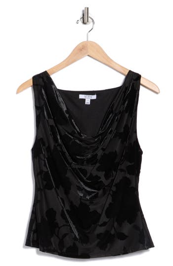 Afrm Los Angeles Gia Burnout Cowl Neck Tank