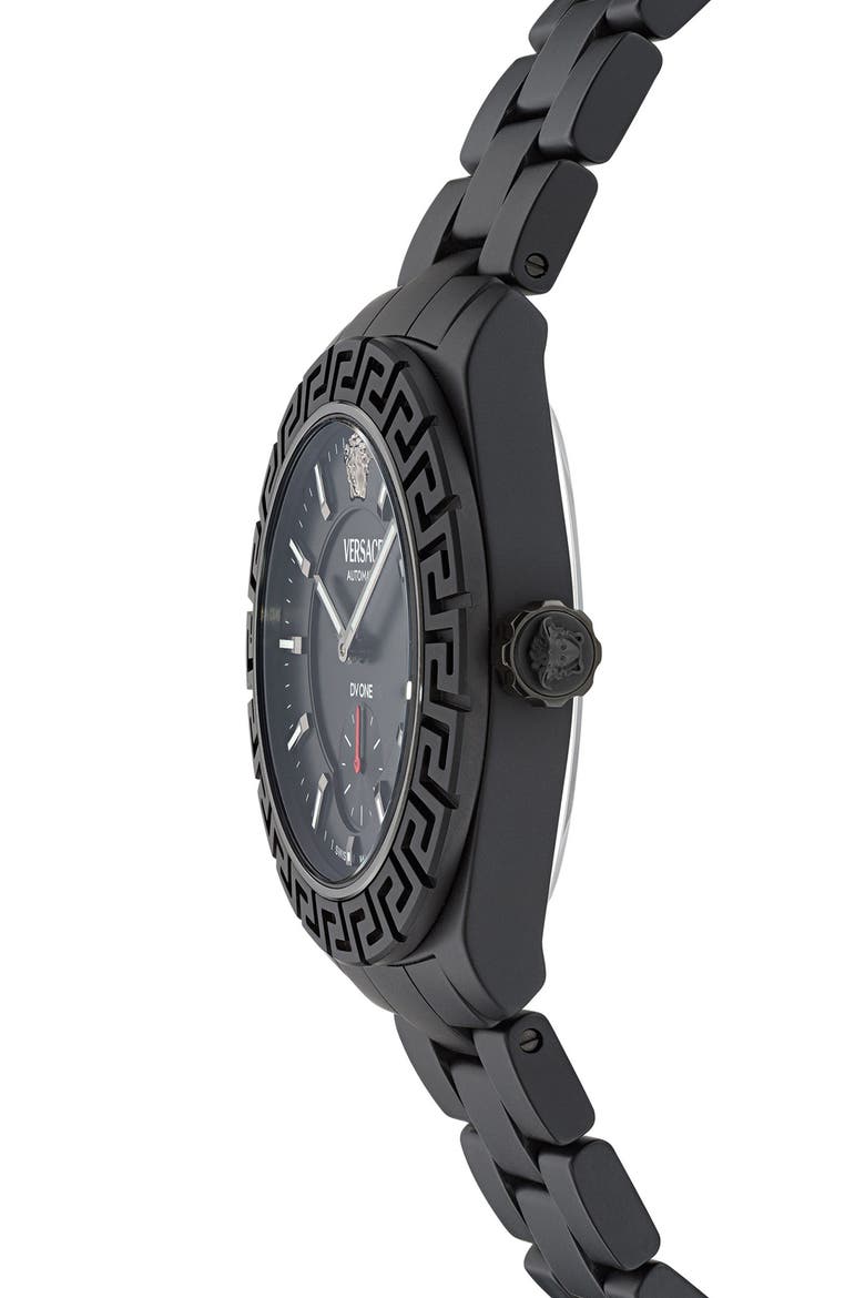 DV One Ceramic Bracelet Chronograph Watch, 43mm, Alternate, color, BLACK CERAMIC