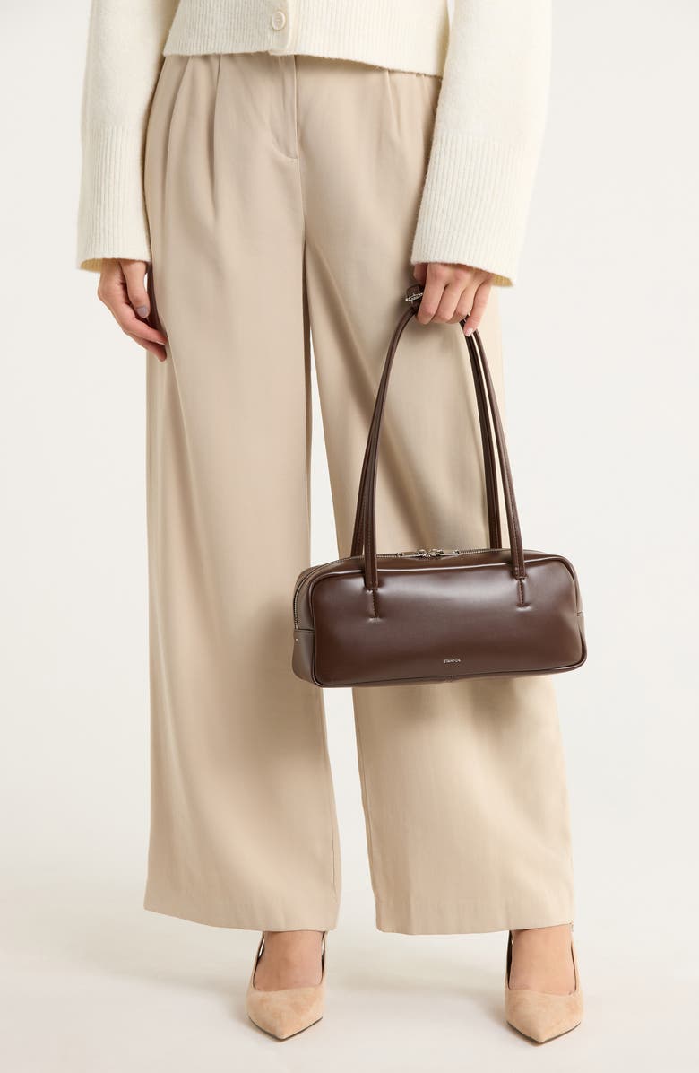 Stand Oil More Faux Leather Baguette Bag, Alternate, color, Marron