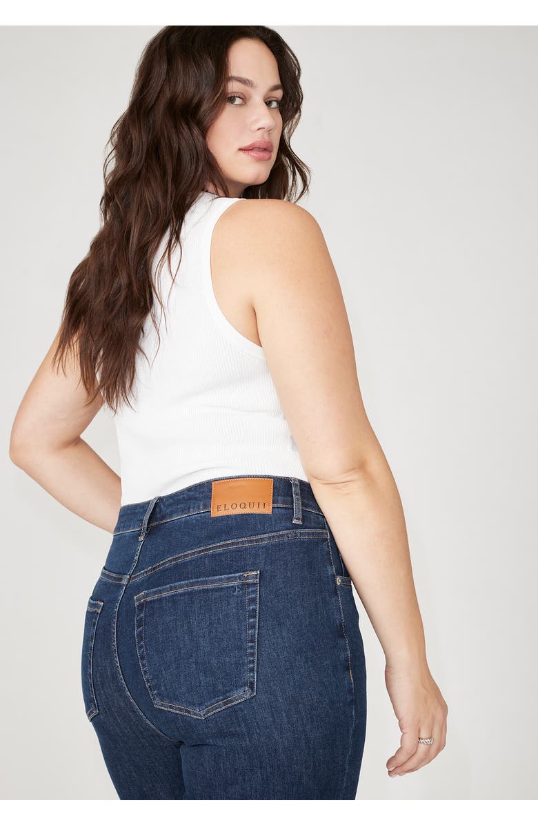 ELOQUII The Morgan Super Stretch Skinny Leg Jean, Alternate, color, Indigo Rinse