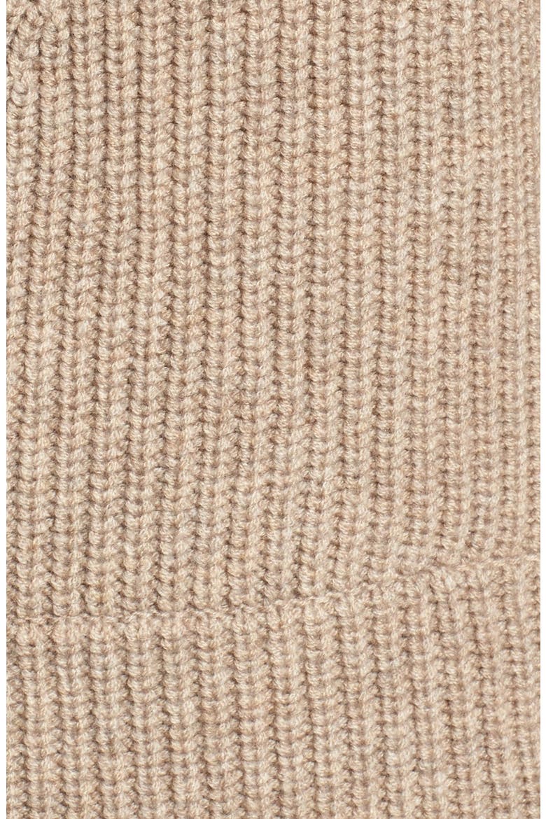 Olivia Palermo + Chelsea28 Open Back Wool & Cashmere Turtleneck Sweater, Alternate, color, TAN PORTOBELLO HEATHER