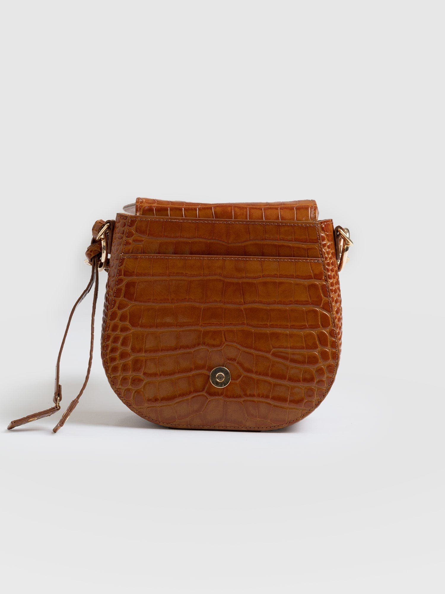 Saddle Bag, Alternate, color, Brown Croc