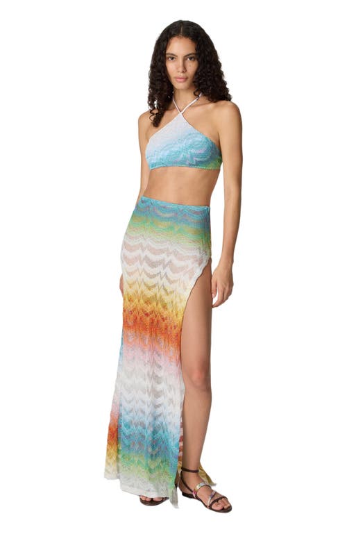 Missoni Long Skirt In Shaded Lamé Viscose With Slit in Multicoloured at Nordstrom, Size 42