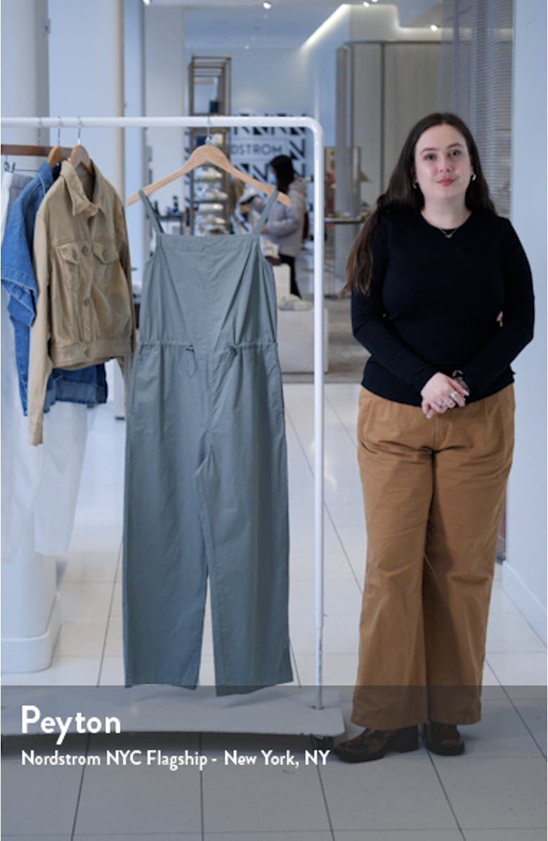 Adela Wide Leg Stretch Cotton Jumpsuit, sales video thumbnail