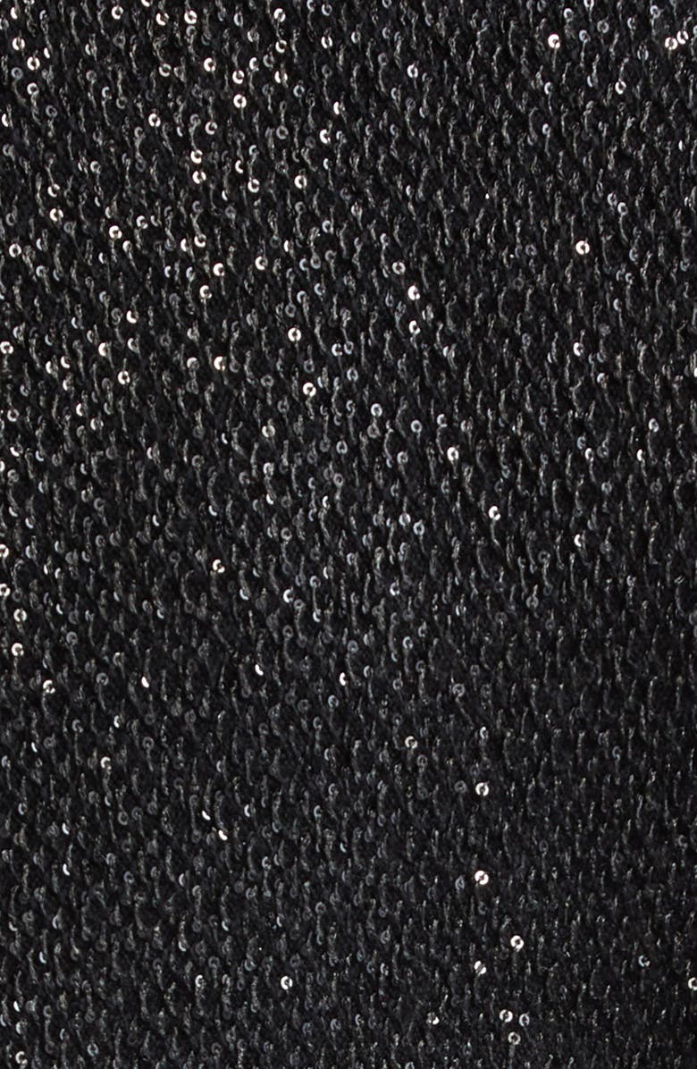 ST. JOHN Sequin Embroidered Long Sleeve Knit Dress, Alternate, color, 