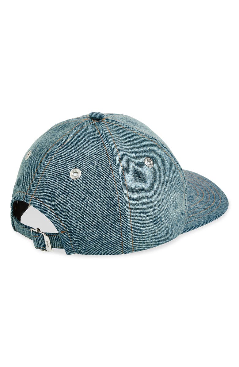 AMI PARIS Ami de Coeur Embroidered Denim Baseball Cap, Alternate, color, Bleu Used
