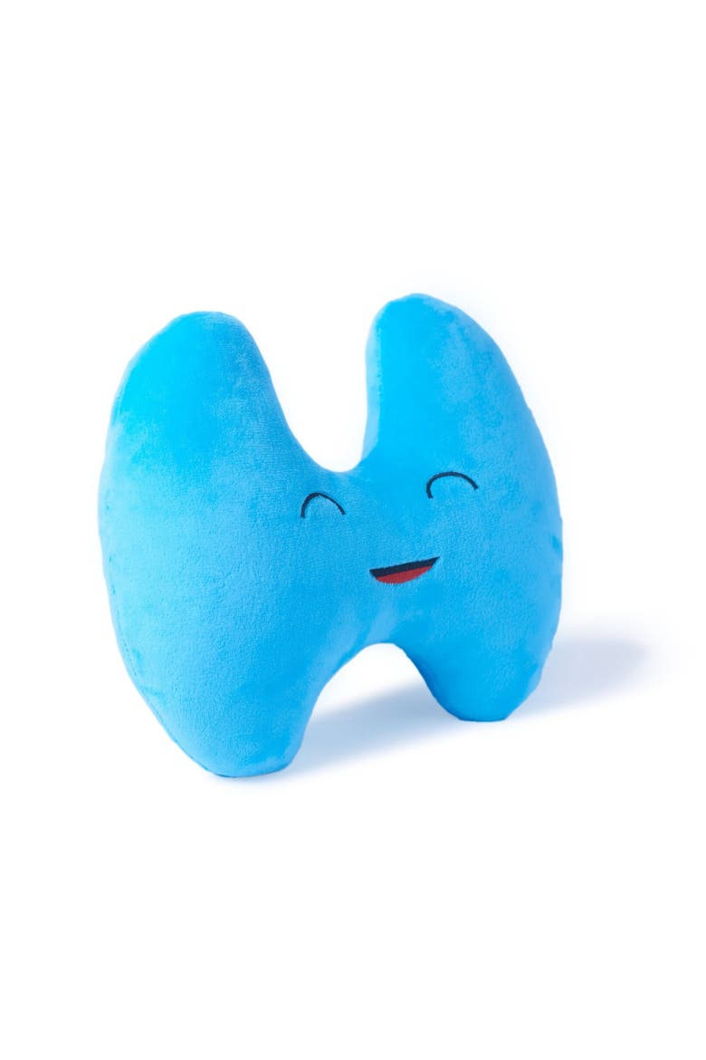 Thyroid Plushie Organ, Alternate, color, Bright Blue