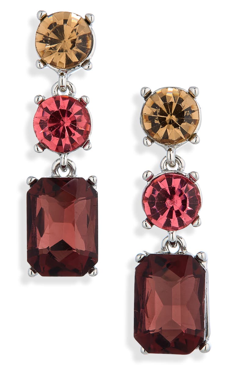 Cara Gradient Drop Earrings, Main, color, Pink/ Multi