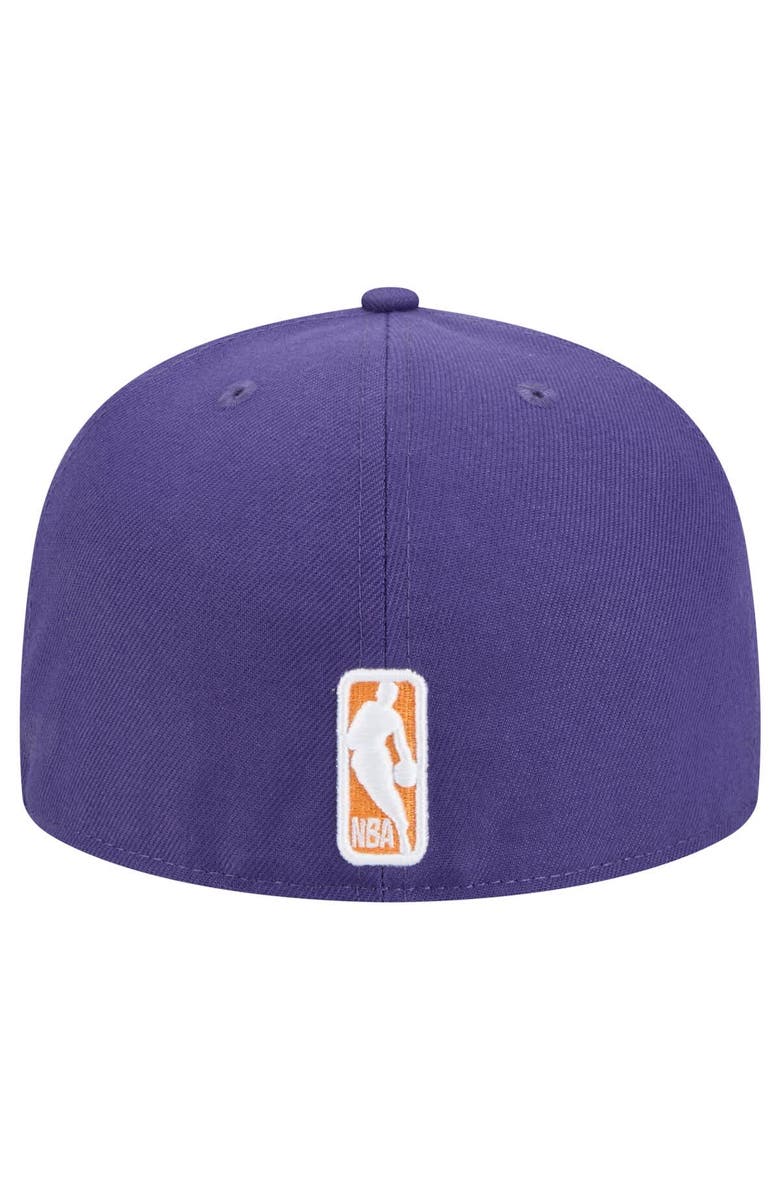 New Era Men's New Era Purple Phoenix Suns Sport Night Script Sided 59FIFTY Fitted Hat, Alternate, color, Purple