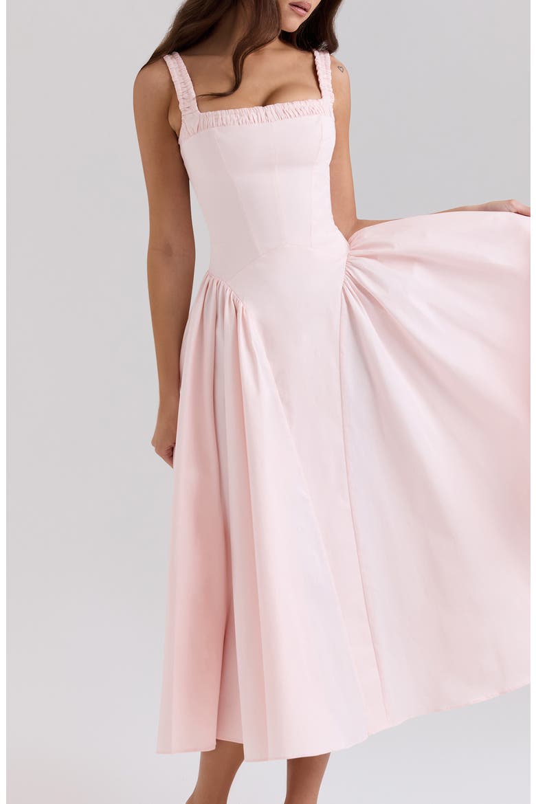 Dorothy Stretch Cotton Dress, Alternate, color, VEILED ROSE