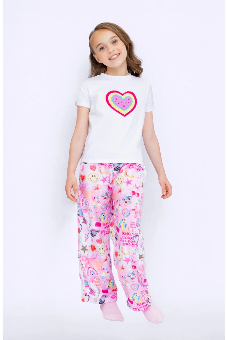 Plush Happy Collage loungewear pant, Alternate, color, Happy Collage Print