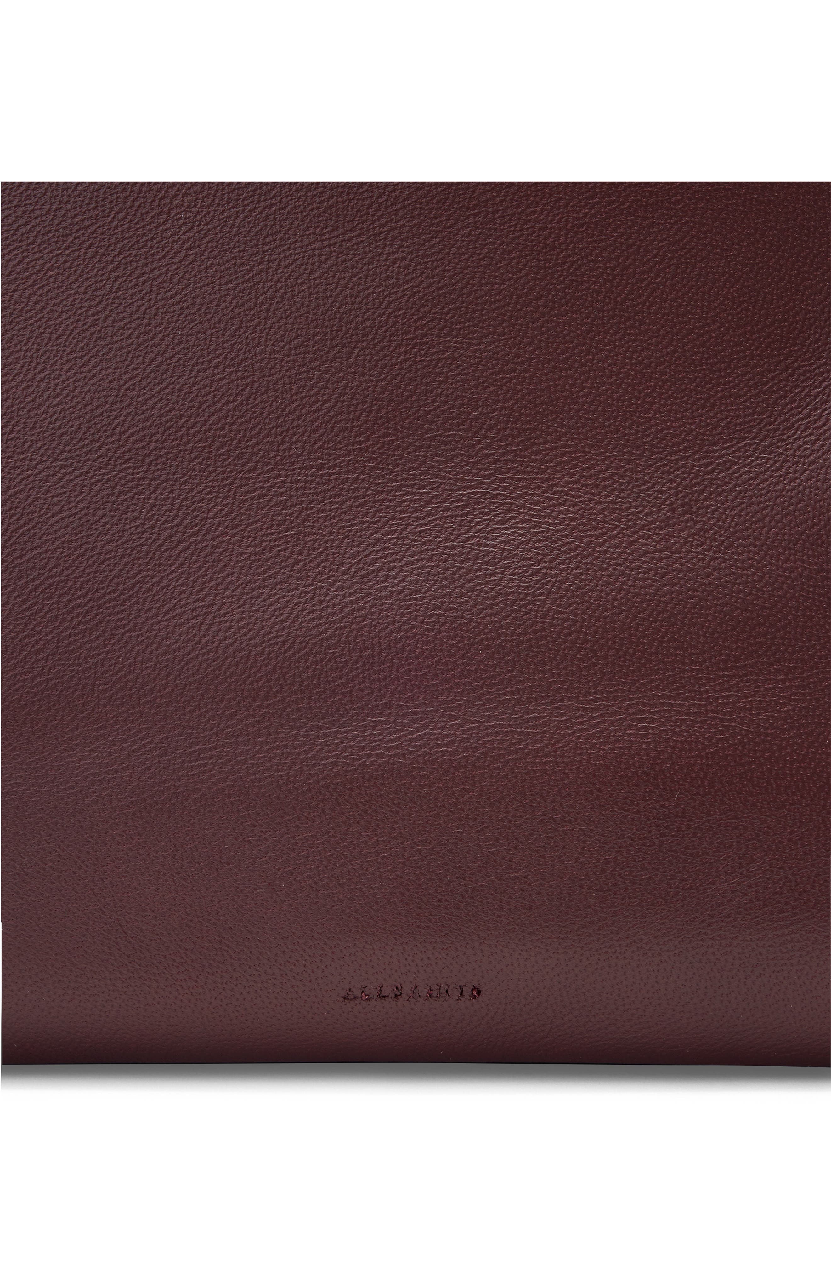 AllSaints Bettina Sheepskin Leather Clutch, Alternate, color, 
