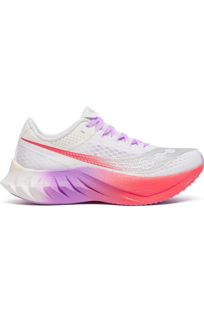 Saucony Endorphin Pro 4 Racing Shoe, Alternate, color, White/ Crocus
