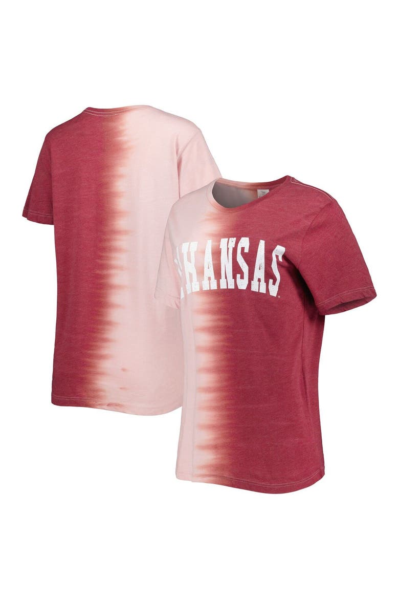 Women's Gameday Couture Cardinal Arkansas Razorbacks Find Your Groove Split-Dye T-Shirt, Main, color, Cardinal