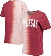 GAMEDAY COUTURE Women's Gameday Couture Cardinal Arkansas Razorbacks Find Your Groove Split-Dye T-Shirt