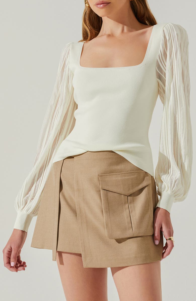 ASTR the Label Kienna Mixed Media Sweater, Main, color, 