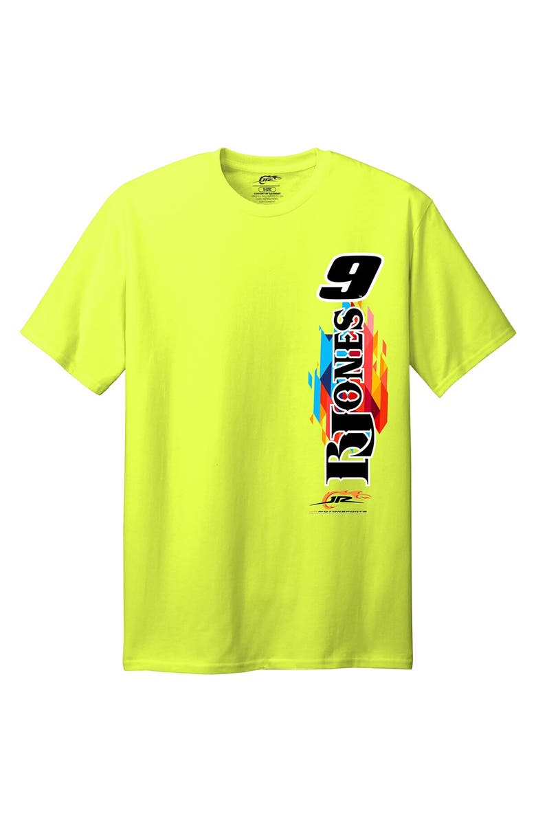 JOE GIBBS RACING TEAM COLLECTION Men's Joe Gibbs Racing Team Collection Yellow Brandon Jones Menards/Dawn Car T-Shirt, Alternate, color, Yellow
