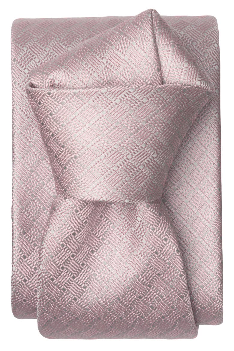 Mancini - Silk Jacquard Tie for Men, Main, color, Pink