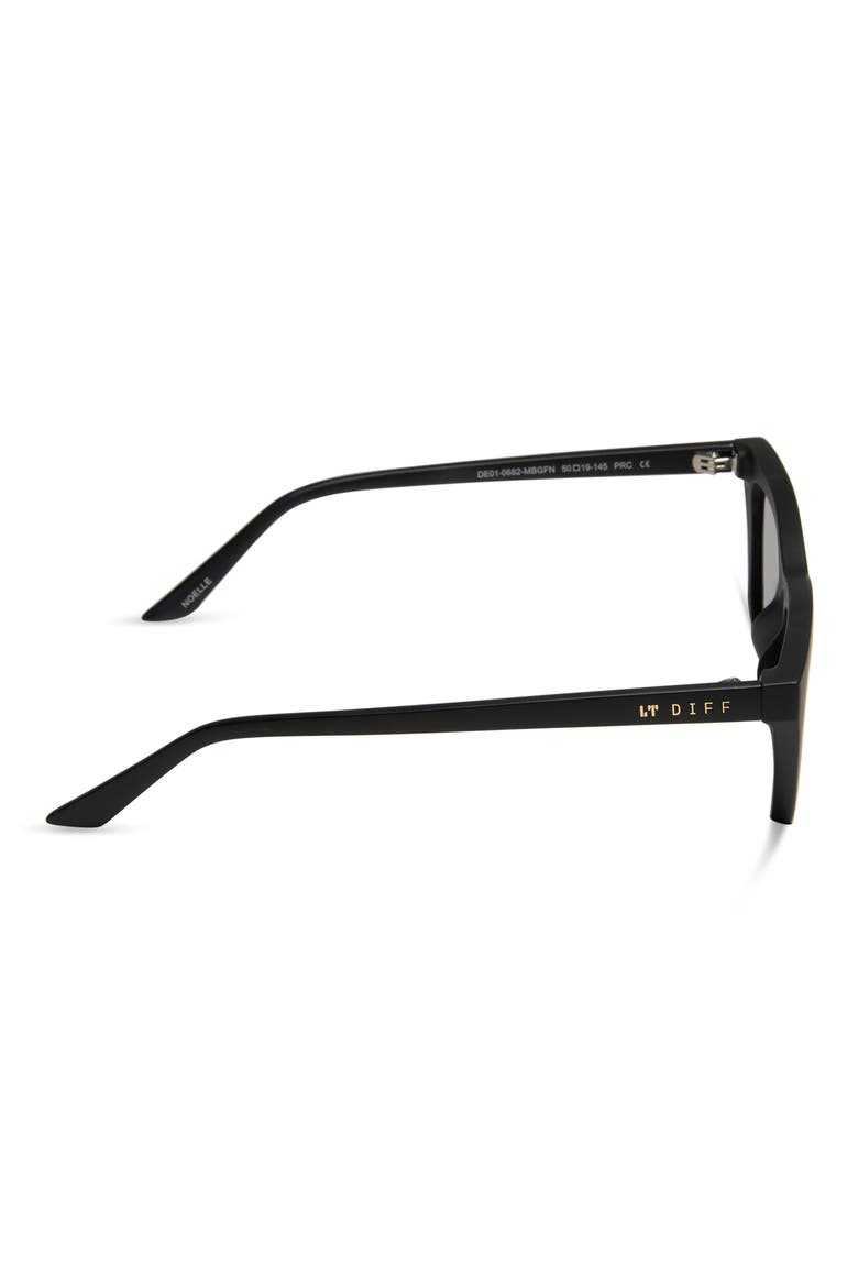 Noelle 50mm Cat Eye Sunglasses, Alternate, color, MATTE BLACK