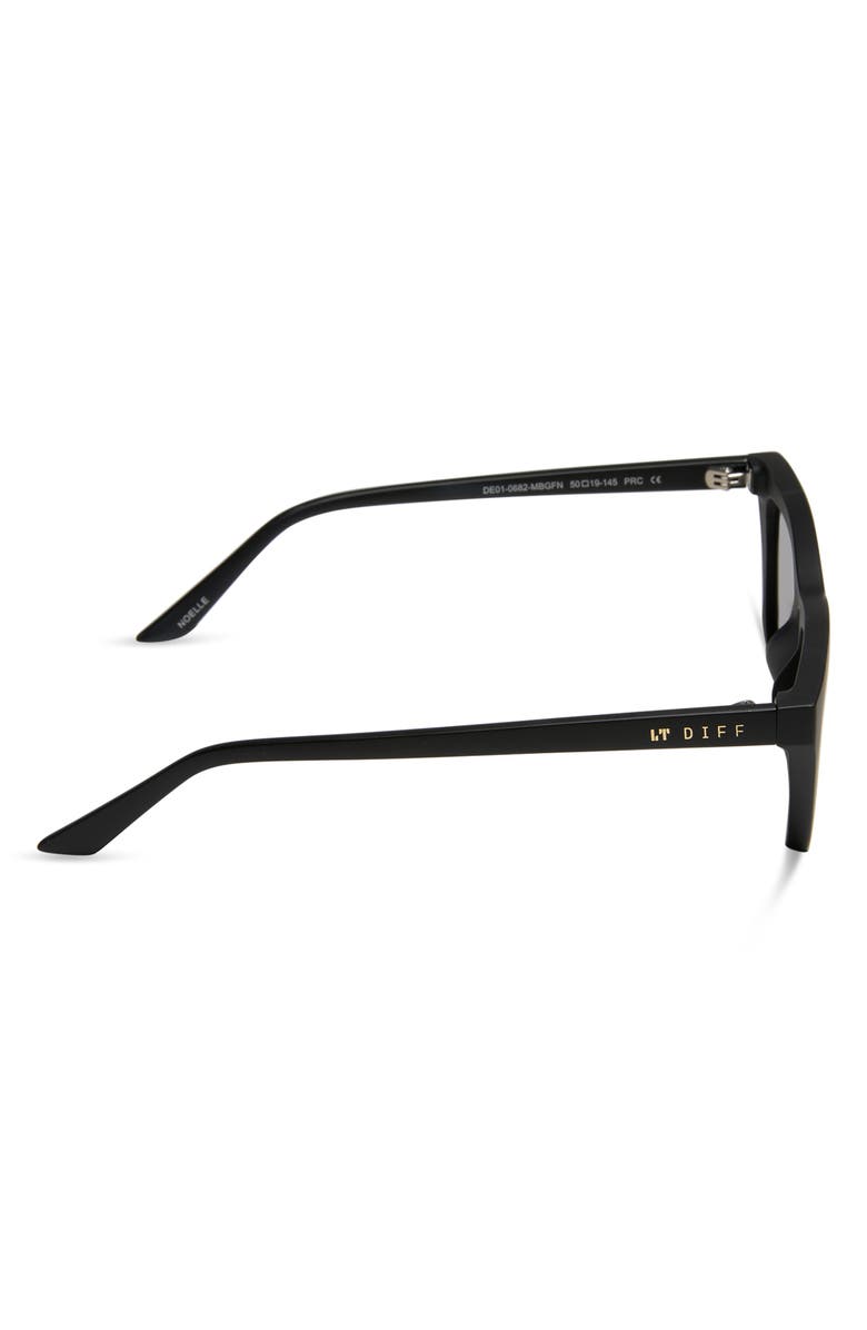 DIFF Noelle 50mm Cat Eye Sunglasses, Alternate, color, Matte Black
