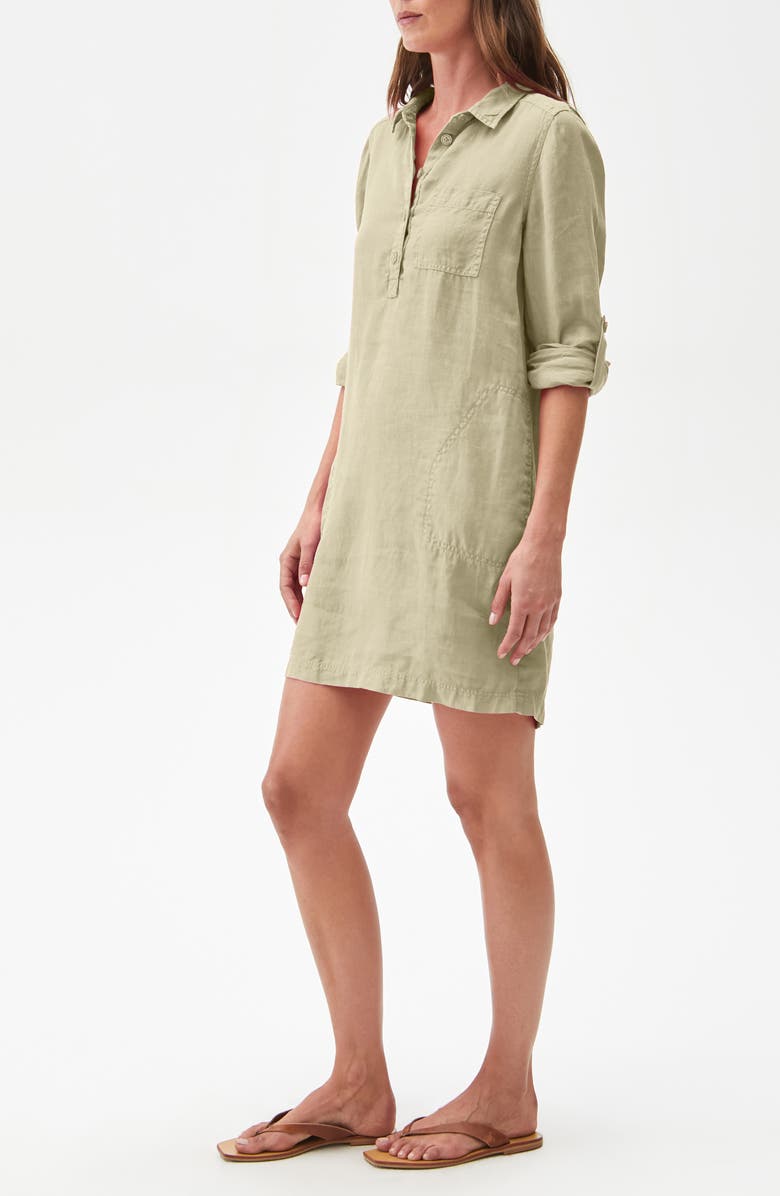 Michael Stars Eleanor Linen Shirtdress, Alternate, color, 