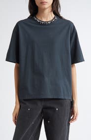 Golden Goose Crystal Embellished Cotton T-Shirt